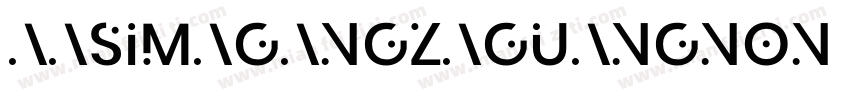AaSimagangzaguangNon CommercialUse字体转换